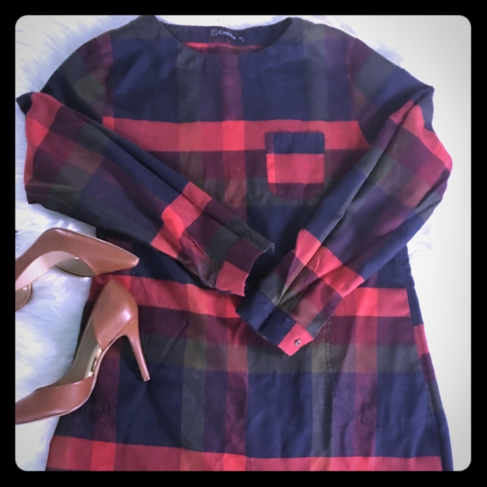 Cupshe Plaid Shirtdress Medium